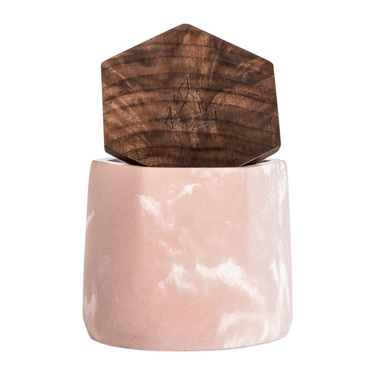 Malua Stash Jar by BRNT : Pink Marble