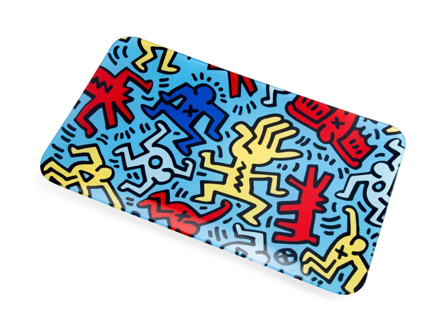K. Haring Glass Tray - Blue