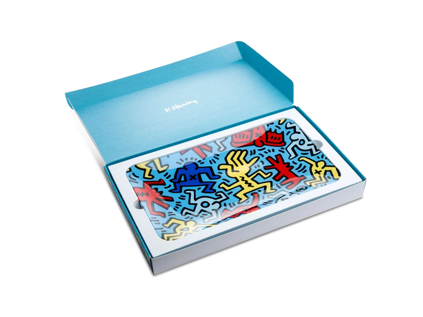 K. Haring Glass Tray - Blue