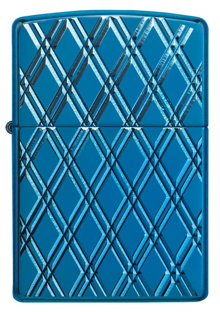 Armor® High Polish Blue Diamonds Lighter by Zippo