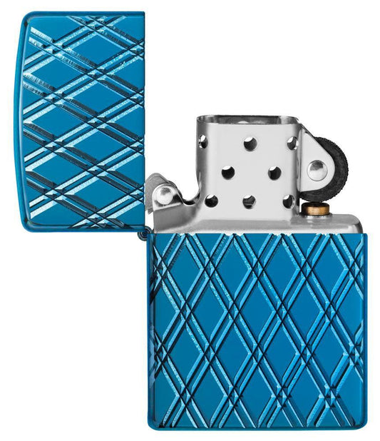 Armor® High Polish Blue Diamonds Lighter by Zippo