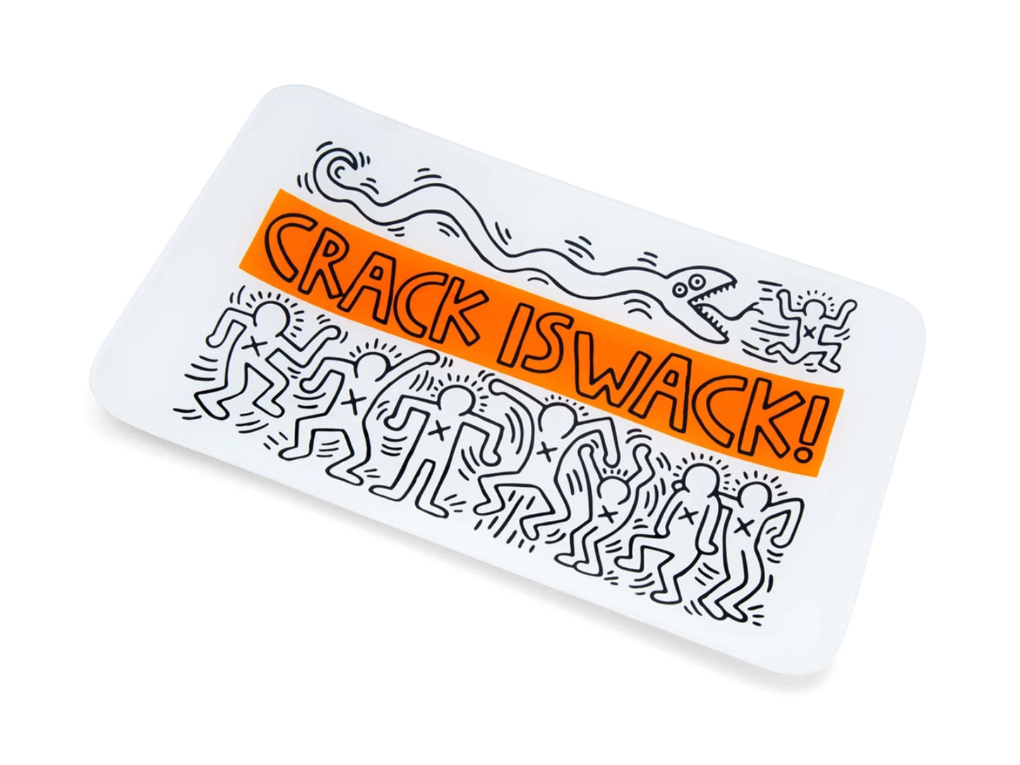 K. Haring Glass Tray - Crack Is Wack