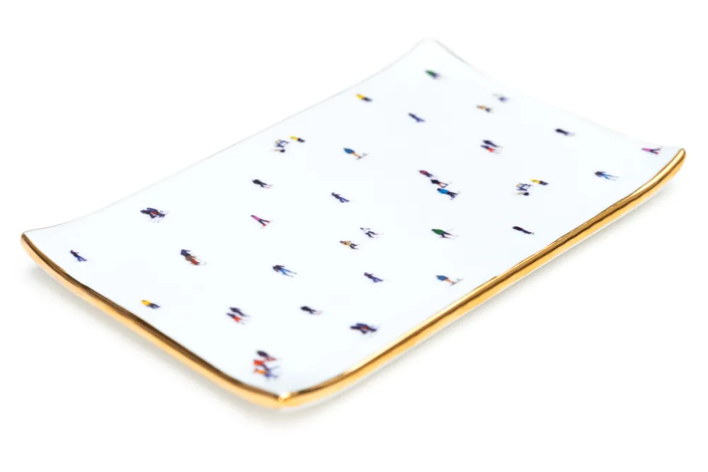 Gray Malin The Skiers Porcelain Tray