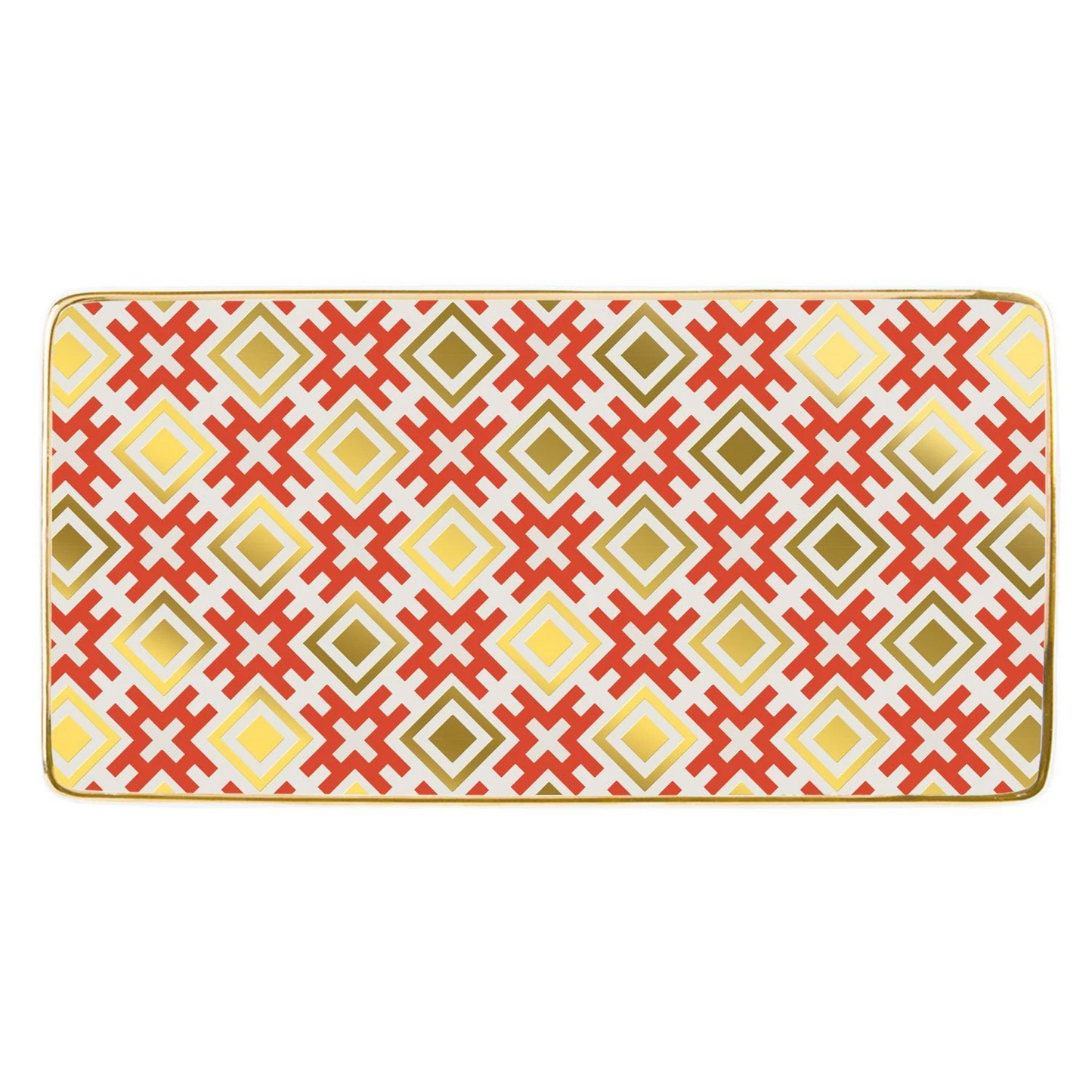 David Hick Hicksonian Red Porcelain Tray